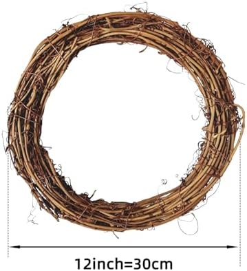 Grapevine Wreath Set, 8 PCS Vine Branch Wreaths Bulk, 12 Inch
