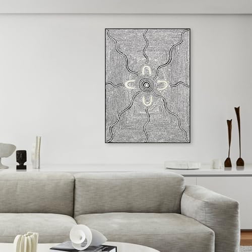 1.5" Deep Floating Canvas Frame for 24x48 Landscape Paintings,Black