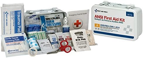 First Aid Only 90755 ANSI A 2015 and OSHA Compliant First Aid Kit, 10-Person ...
