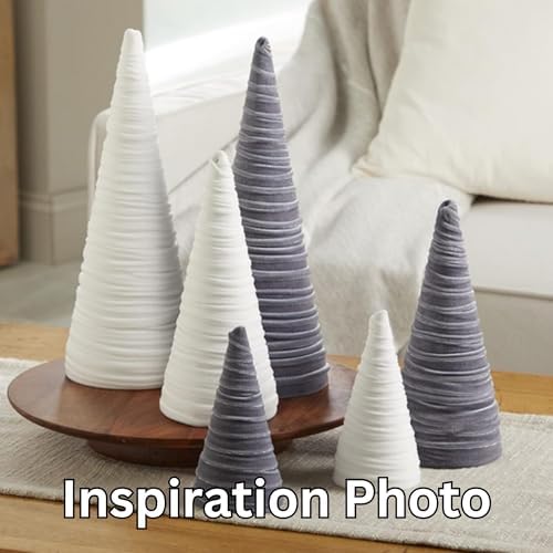 Your Heart's Content Light Ivory Velvet Trees Set of 3 (Light Ivory)