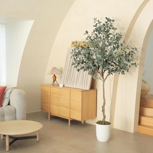 LYERSE Eucalyptus Tree 7ft for Office Home Living Room Decor