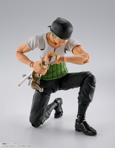 tamashii nations - one piece - roronoa zoro on a desk or shelf