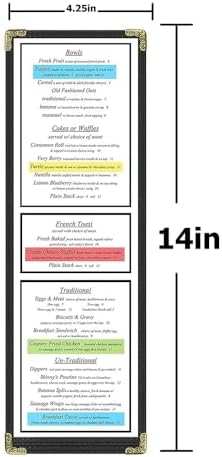 goodsmart restaurant menu covers - 25 pack black, side view