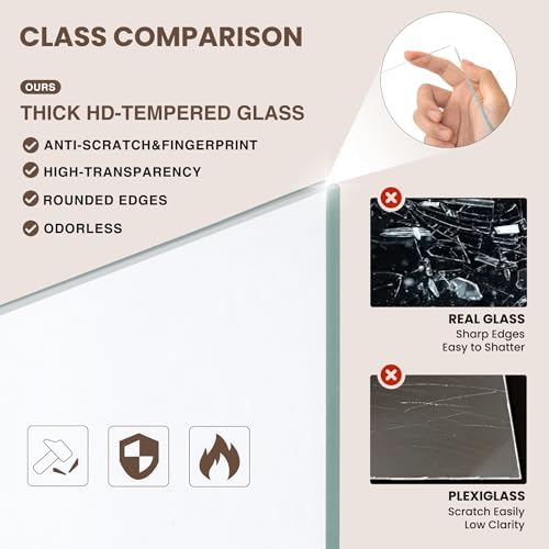 16x20 Picture Frame,Natural Solid Teak Wood Photo Frame|High Tempered Glass