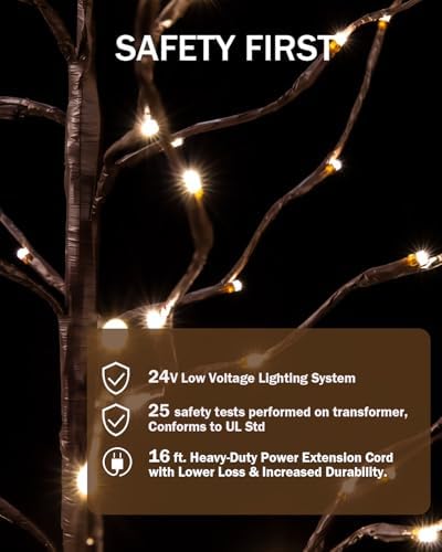 TYBEEU Star Light Tree Set (4ft, 5ft & 6ft) –Total 600 Warm White LEDs