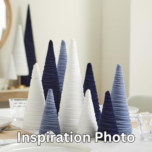 Your Heart's Content Light Ivory Velvet Trees Set of 3 (Light Ivory)