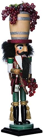 Kurt Adler Hollywood Wine Barrel Hat Nutcracker, 18.9"