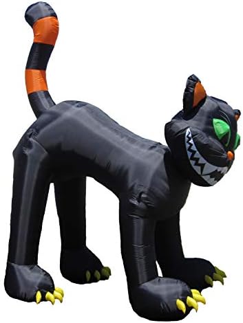 11 Foot Tall Animated Halloween Inflatable Black Cat