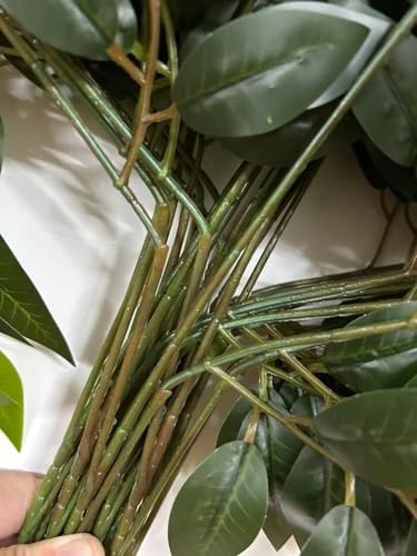 12pcs Artificial Olive Leaves Green Foliage Stems Waterproof for Outdoor Indoor Greenery Wall Floral Decoration Landscape Tree Making