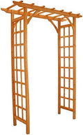 Sunnydaze 78-Inch Wooden Garden Arbor Walkway Wedding Arch - Durable Wood with Weather-Resistant Wood Finish