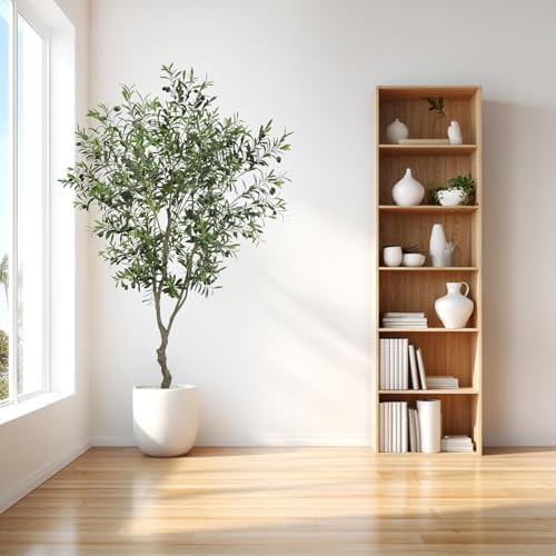 7ft Artificial Olive Tree Potted Plant
