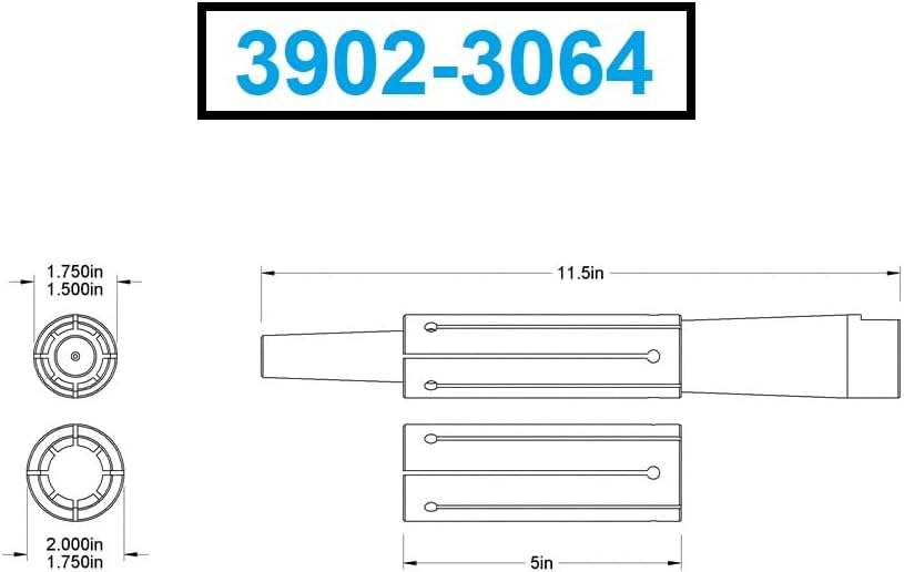 HHIP 3902-3064 Expanding Mandrel Set, 1-1/2-2" with 11-1/2" Arbor a...