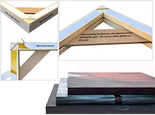 DIY Solid Wood Canvas Frame Kit with Stretch Bar - Customized Wooden Art Frames for Paintings & Canvases - Easy-to-Build Canvas Stretching System - Wall Art & Oil Painting Accessories (18"x28")