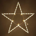 32" Lighted Christmas Star Outdoor Star Light, Warm White LED Christmas Star Decoration Folding Outdoor Star Decor