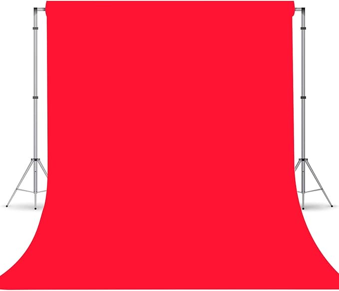 Red Photography Backdrop for Photoshoot, Photo Backdrop Curtain, Perfect Red Backdrops for Party Portrait Photoshoots Video Studio 10FTx20FT