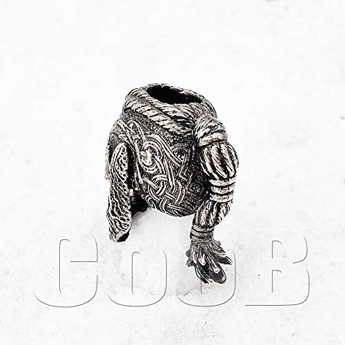 сoob edc paracord bead, knife lanyard bead, charm showing dimensions