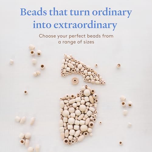 Large Wooden Beads for Crafts - Pack of 25 51mm 2 x 1/2 Inch Hole Large Wood Beads for Crafts withHoles for DIY | Round Wooden Balls for Crafts | Wood Beads for Jewelry Making | Woodpeckers