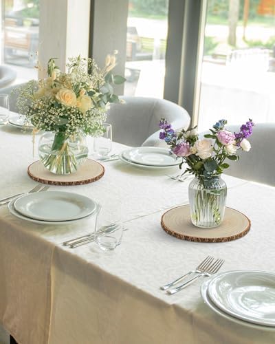 Set of (10) 11-13 Inches Large Wood Slices, Wood Centerpieces for Tables