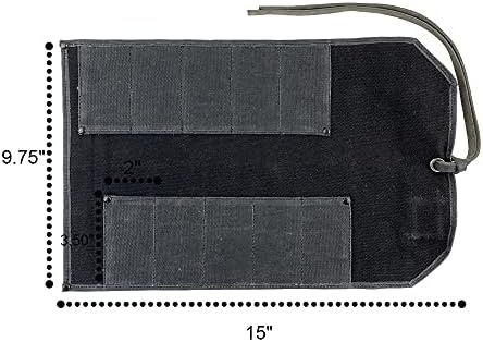 durable waterproof waxed canvas tool roll handmade by on a desk or shelf