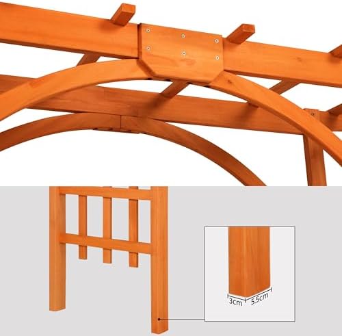 Yaheetech 85in Wooden Garden Arch Arbor Trellis for Backyard Patio Outdoor