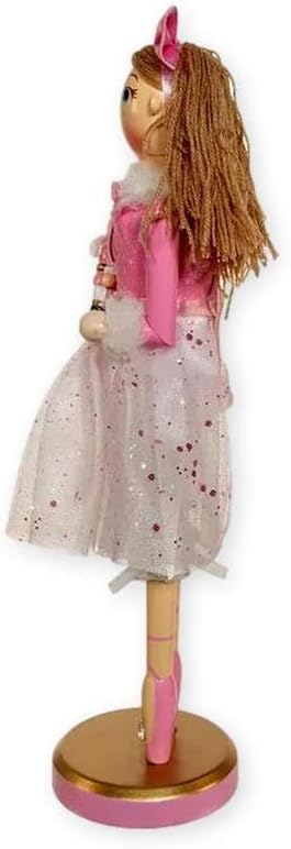 the bridge collection clara ballerina nutcracker & doll, side view