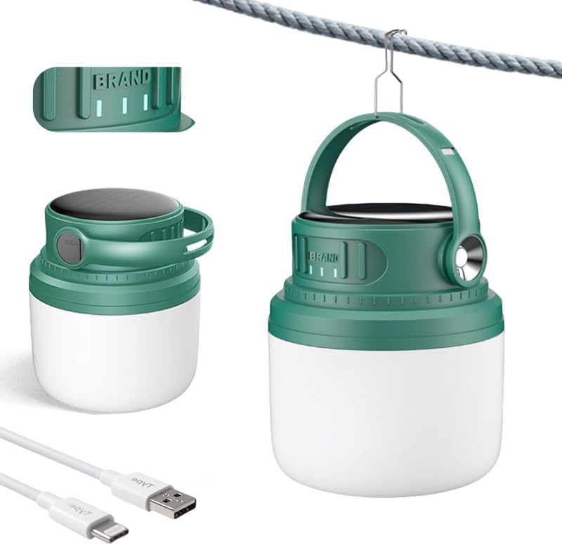 LED Camping Lantern Rechargeable 1200LM, Camping Tent Light, 4 Light Modes, 7...