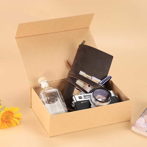 rayofsun brown gift box with magnetic lids for, package contents