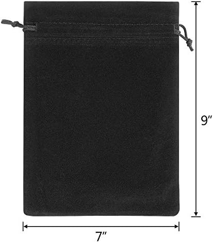 velvet drawstring bags gift bags for wedding party showing dimensions