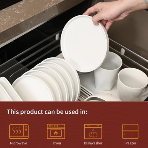 WishDeco Ceramic Appetizer Plates Set of 6, Small Dessert Plates 7 Inch