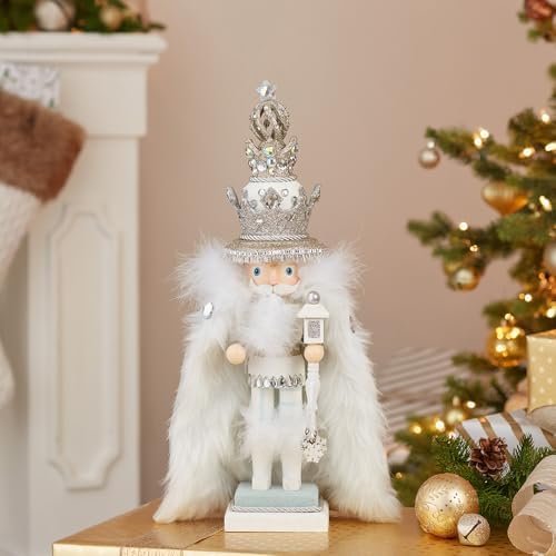 Kurt S. Adler 18-Inch Hollywood White Fur King Nutcracker, Multicolor