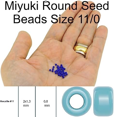 Set of 10 Colors - Miyuki Size 11/0 Round Seed Beads, 100 Grams - Picasso Collection in Flip-Top Containers and Plastic Storage Box