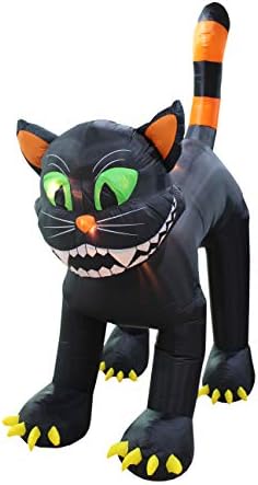 11 Foot Tall Animated Halloween Inflatable Black Cat