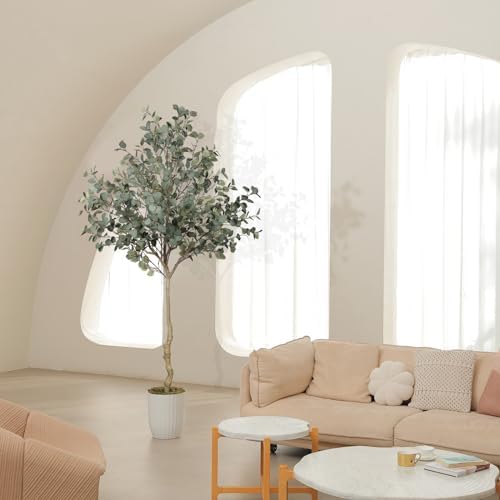 LYERSE Eucalyptus Tree 7ft for Office Home Living Room Decor