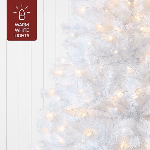 Best Choice Products 6ft White Christmas Tree Pre-Lit w/Twinkling Lights Artificial Pine Tree Premium Holiday Decoration 250 Warm White Lights, 947 Branch Tips, Metal Stand