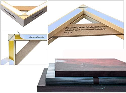 Texas Art DIY Wood Stretcher Bars for Canvas, Solid Wood Frame Kit, Easy to Assemble, Gallery Wrap for Oil Painting, Wall Posters, Customized Wooden Frame Kit for Diamond Painting, White, 28 x 40