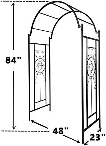 OUTOUR Garden Arch Arbor Arbour Trellis Outdoor Iron Arbor Arbour