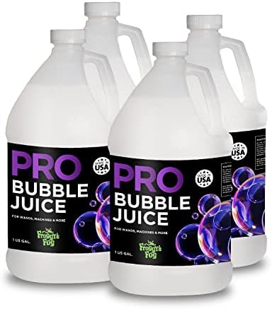 Froggys Fog - Pro Bubble Juice - Professional Bubble Fluid for All Bubble Machines and Bubblers - 4 Gallon Case