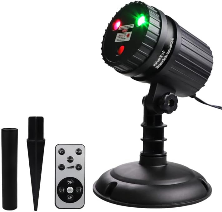 christmas laser projector lights, 8 patterns led projection, side view