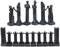 Ebros Gift Frank Lloyd Wright Architecture Midway Gardens Complex Collectible White and Black Geometrical Sprites Chess Pieces Set with 5" Tallest Sprite Piece Figurines