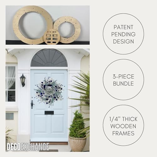 Pancake Wreath Frame | Five (5) Pack | Pancake Wreath Board | Round 14" | Round 10" | Easy to Use Wreath Frame