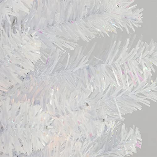 National Tree Company 6ft Unlit White Iridescent Tinsel Christmas Tree