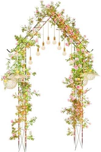 Garden Arch Arbor Trellis for Climbing Plants 8.5Ft Metal Arch Trellis