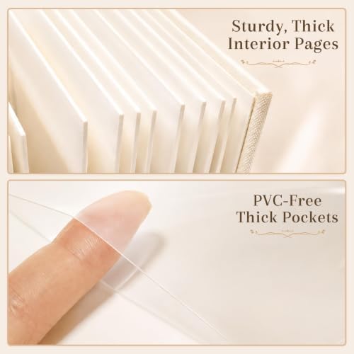 Ruibytree 128 Pockets Instax Mini Photo Album for 2x3 Pictures, Beige