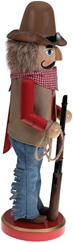 Clever Creations Cowboy 12 Inch Traditional Wooden Nutcracker, Festive Christmas Décor for Shelves and Tables