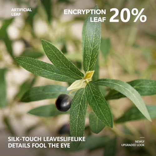 VeriNatural 6FT UV-Resistant Artificial Olive Tree with Thick Trunk