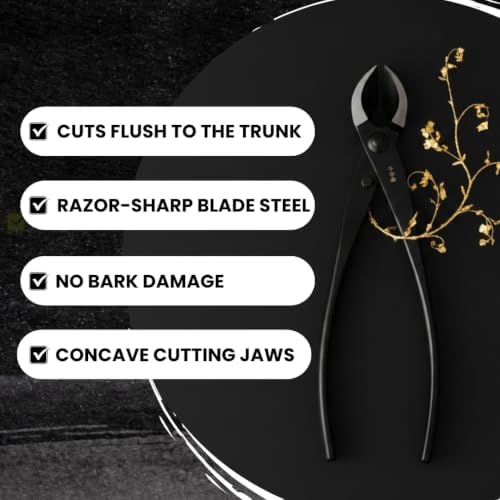 Senkichi 8.3" Japanese Bonsai Concave Cutter – Professional Branch Cutte...