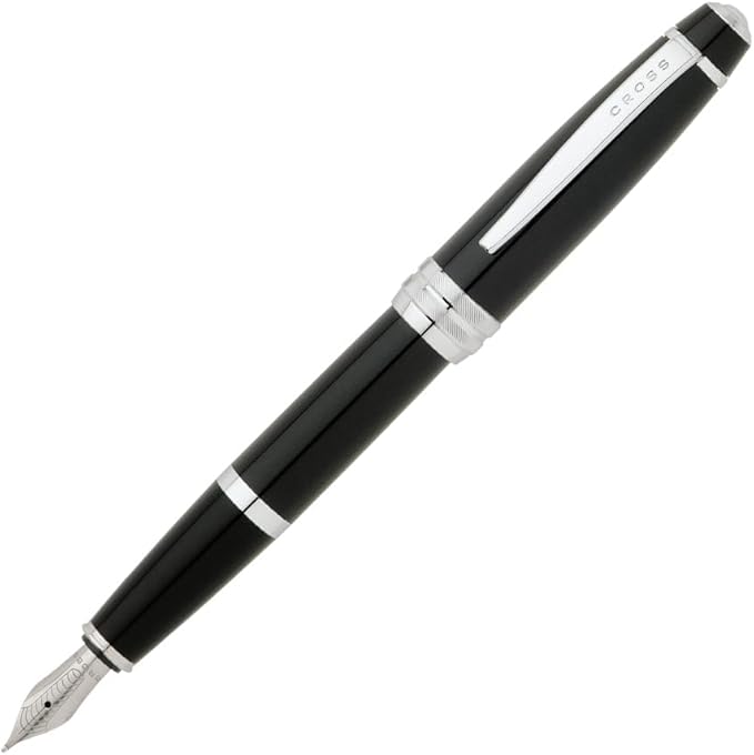 Cross Bailey Refillable Fountain Presented in a Premium Gift Box - Medium Point, Black Ink, Black