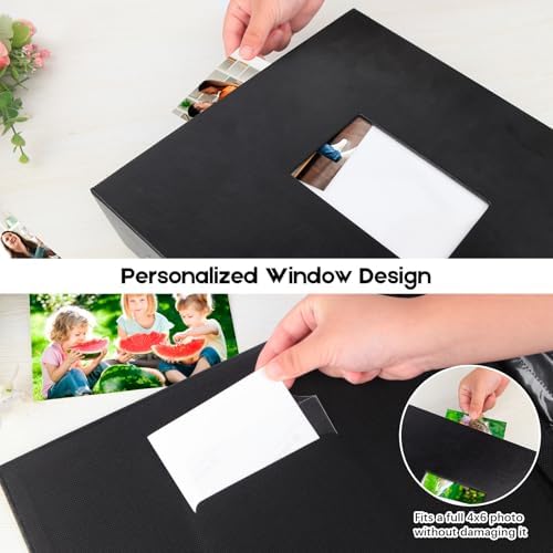 Extra Large Capacity Photo Album 4x6 Pictures Holds 1000 Photos, Black