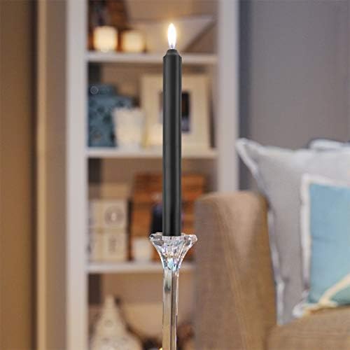 Root Candles Unscented Smooth Arista Candles, 9", Black, 12-Count