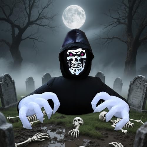 DR.DUDU 6FT Grim Reaper Halloween Inflatable Decorations Outdoor